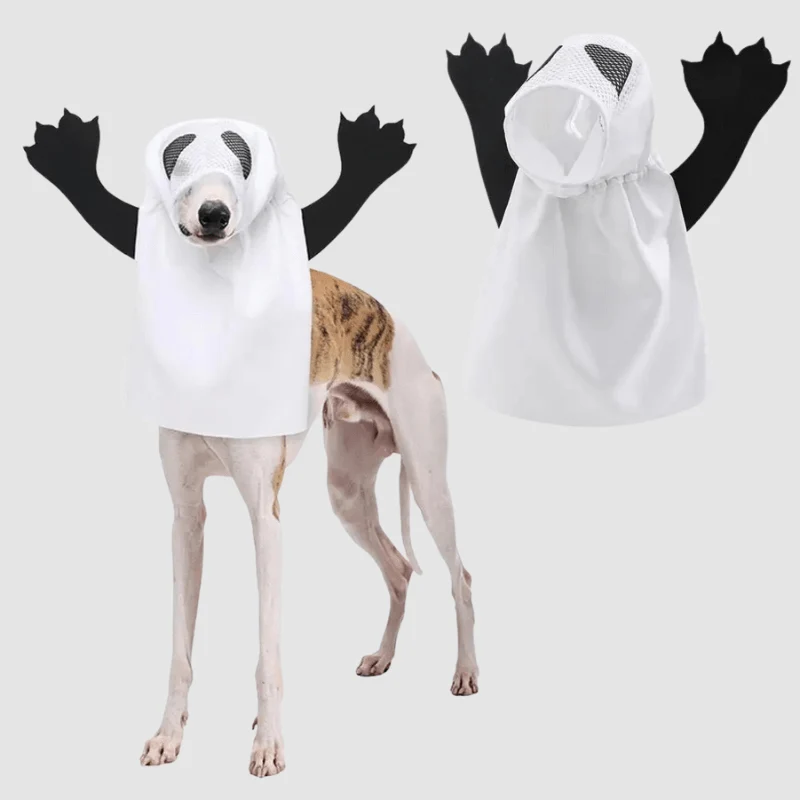 Déguisement Fantôme Chien Halloween Blanc