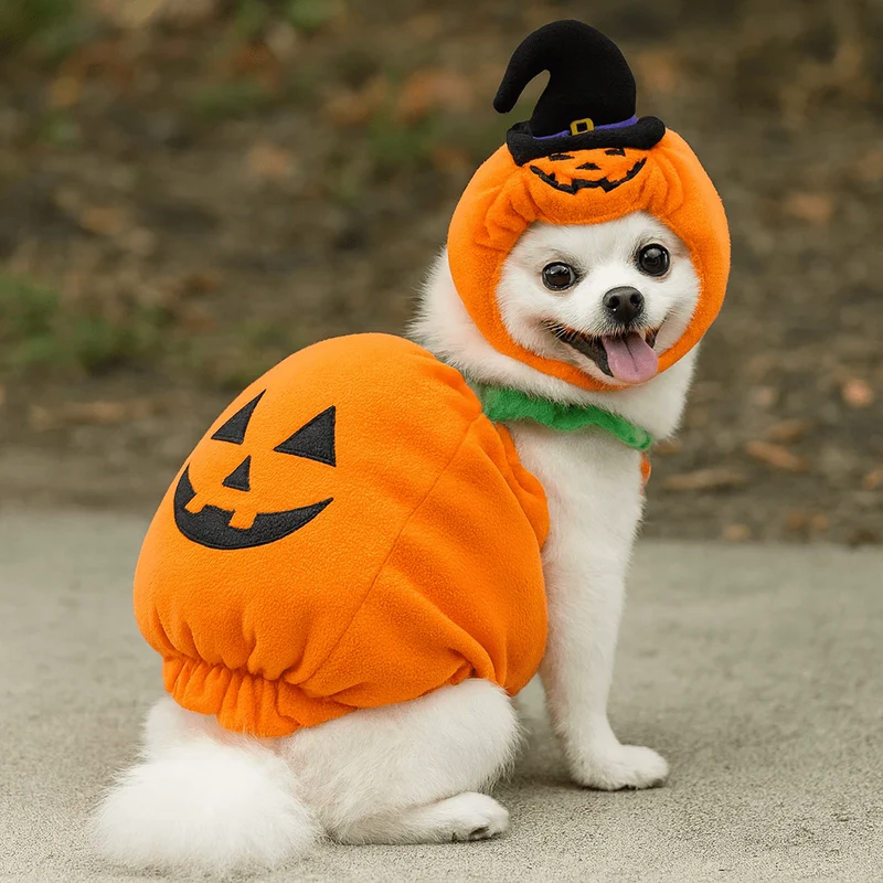 Déguisement Citrouille Chien Halloween XS-L