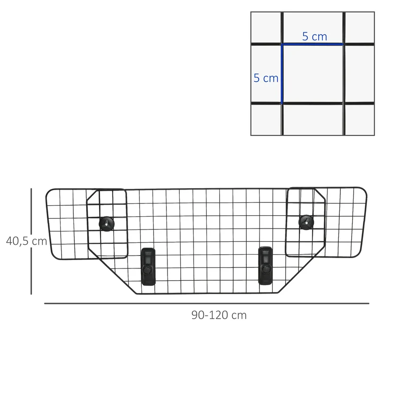 Grille Séparation Voiture Gros Chien 120cm
