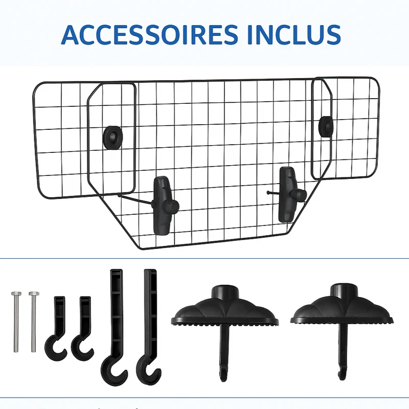 Grille Séparation Voiture Gros Chien 120cm