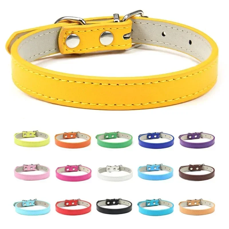 Collier Cuir Coloré Gros Chien 13 Couleurs