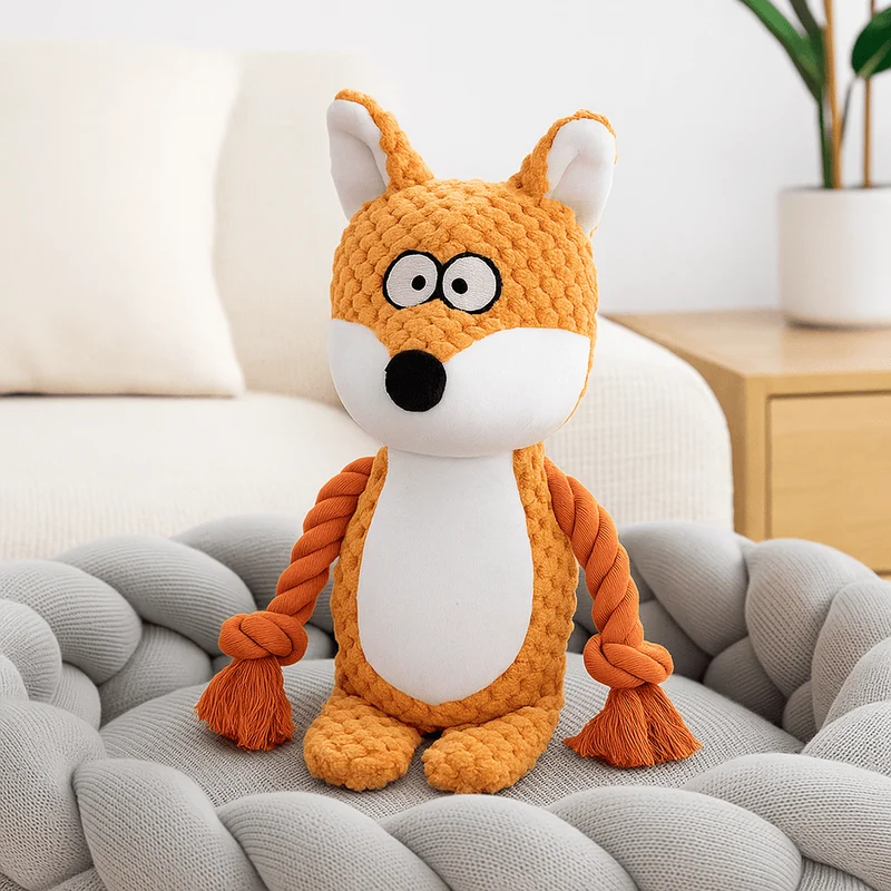 Peluche Renard Sonore Jouet Chien