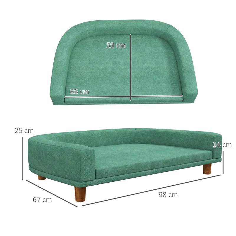 Canapé Lavable Grand Confort Gros Chien Vert