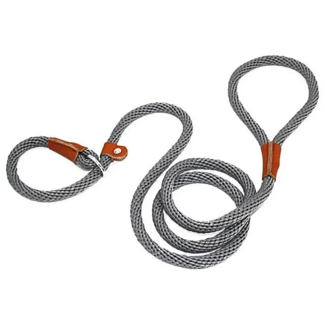 Laisse Lasso Corde Nylon 185cm Gros Chien 7 Coloris
