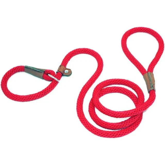 Laisse Lasso Corde Nylon 185cm Gros Chien 7 Coloris