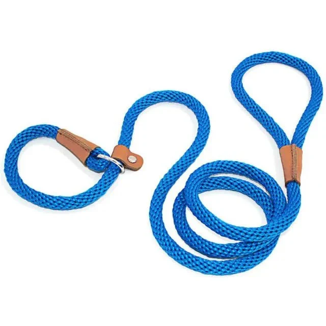 Laisse Lasso Corde Nylon 185cm Gros Chien 7 Coloris