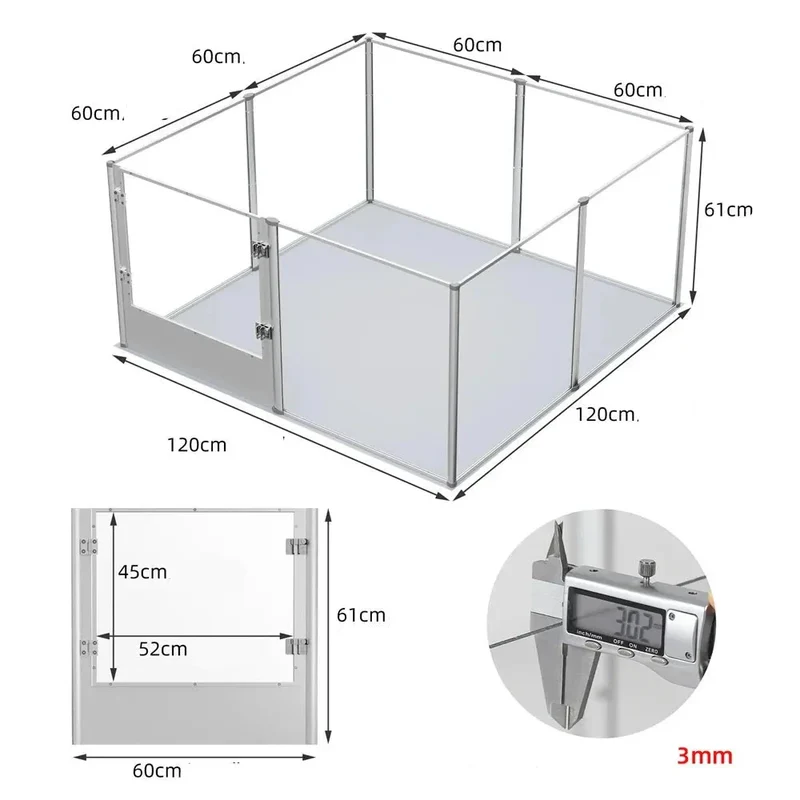 Cage Design Acrylique Transparent Chien