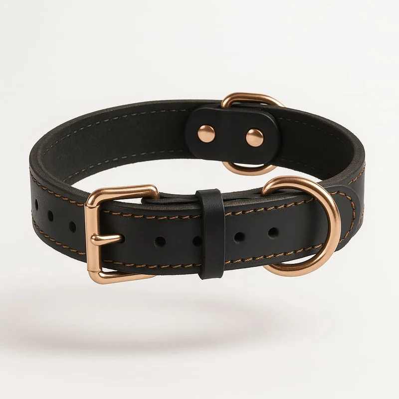 Collier Cuir Véritable Gros Chien S M L