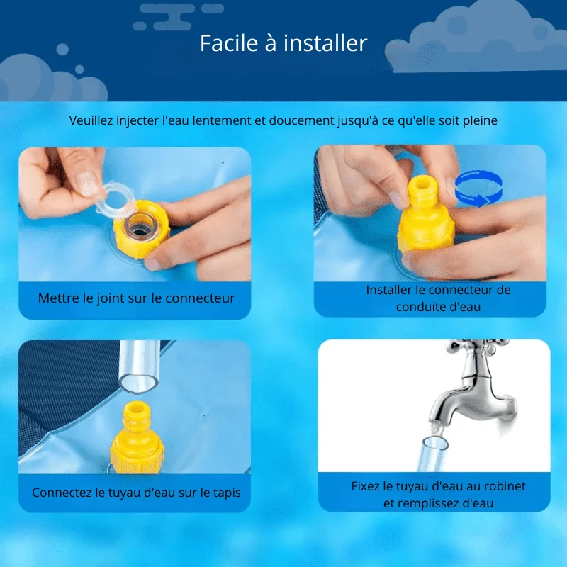 Tapis Jet d'Eau Rafraîchissant Chien 3 Tailles