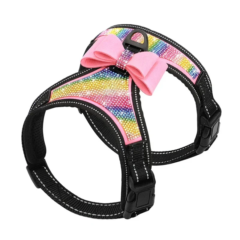 Harnais Paillettes Fantaisie Chien 5 Coloris