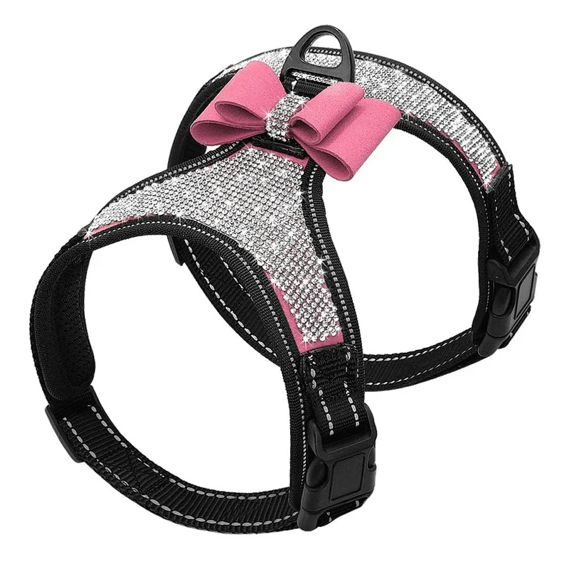 Harnais Paillettes Fantaisie Chien 5 Coloris
