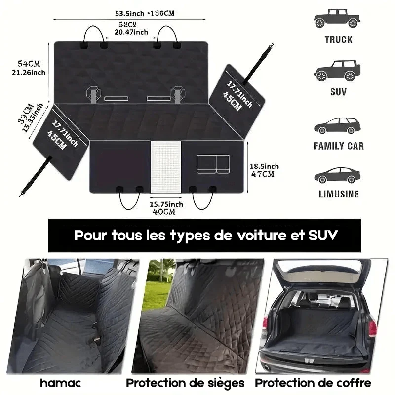 Protection Banquette Arrière Chien Imperméable