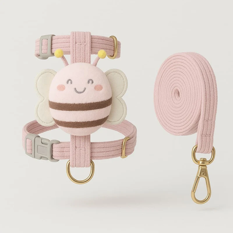 Harnais Fantaisie Abeille Petit Chien Laisse Incluse