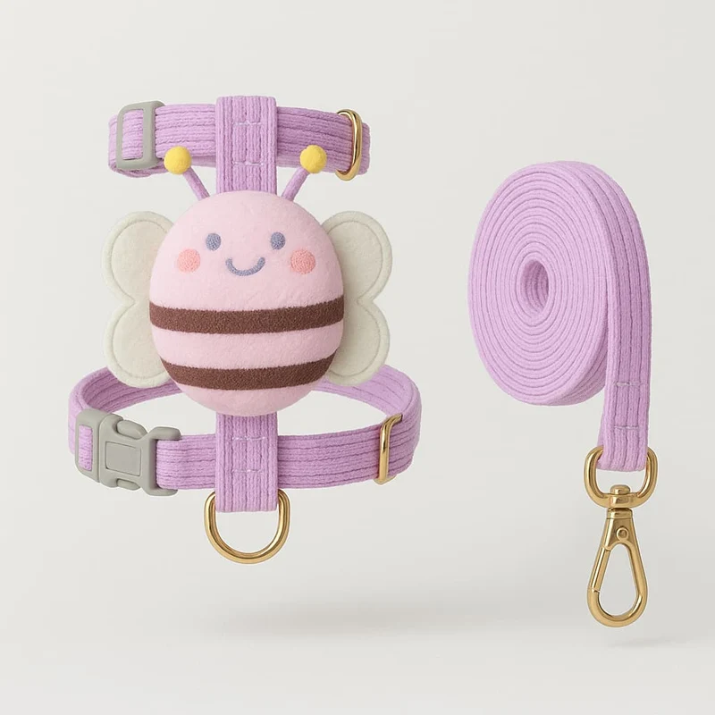 Harnais Fantaisie Abeille Petit Chien Laisse Incluse
