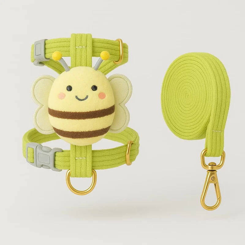 Harnais Fantaisie Abeille Petit Chien Laisse Incluse