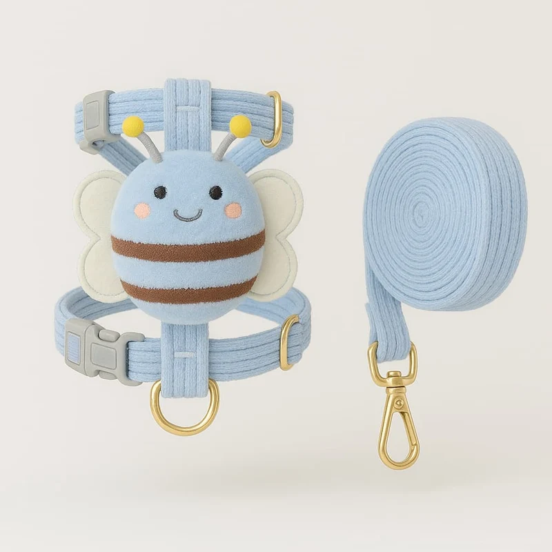 Harnais Fantaisie Abeille Petit Chien Laisse Incluse