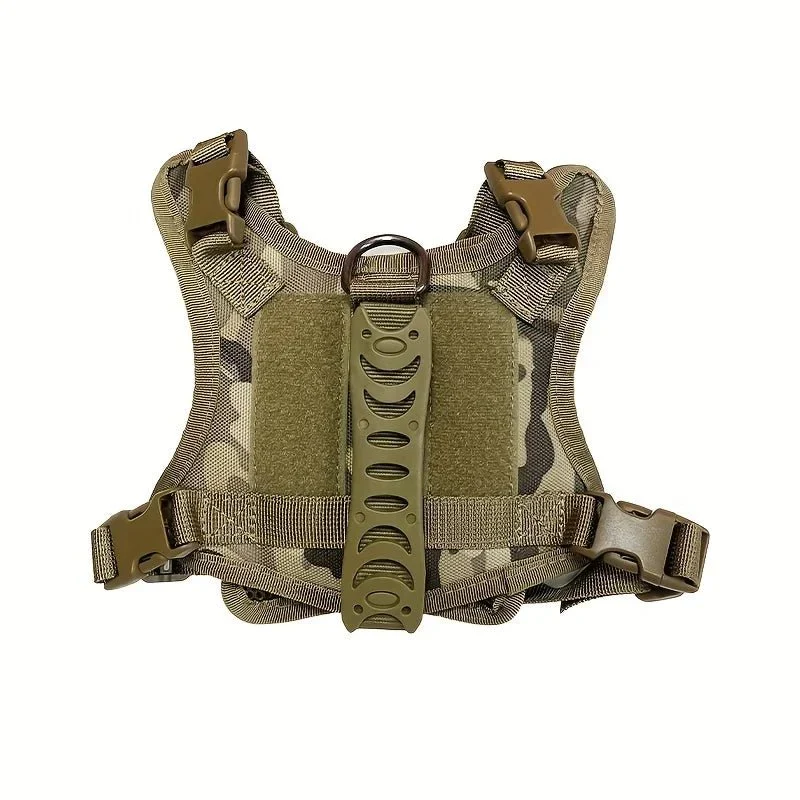Harnais Militaire avec Laisse Chiot Kaki Noir