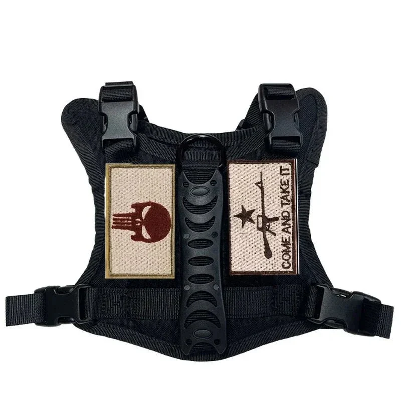 Harnais Militaire avec Laisse Chiot Kaki Noir