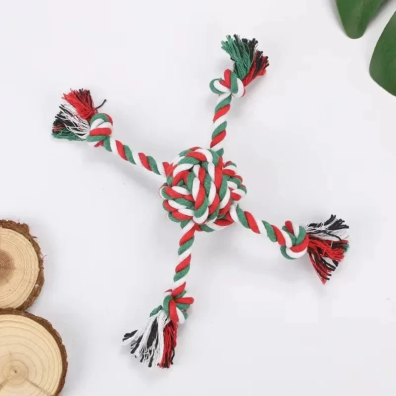 Jouet Corde Boule Noël Chien Résistant
