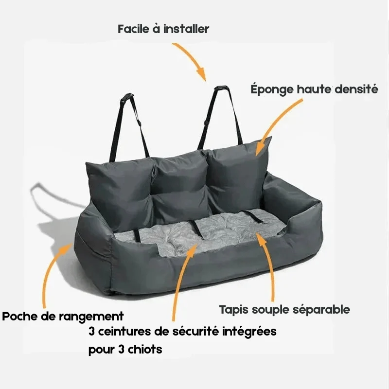 Panier Transport Voiture Chien Élégant