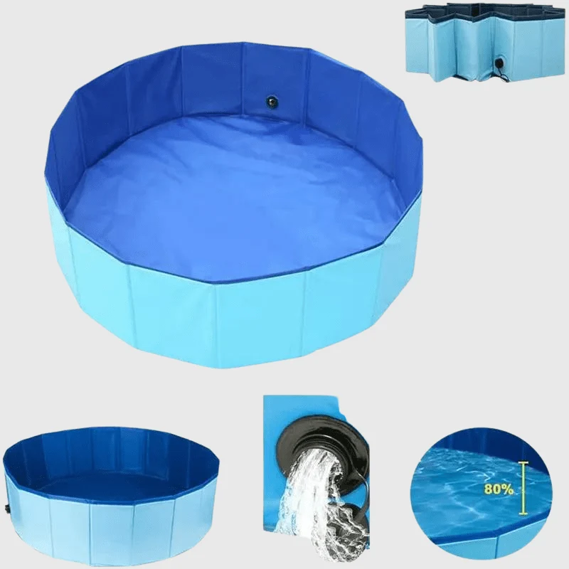 Piscine Pliable Chien XXL 80-100cm Résistante