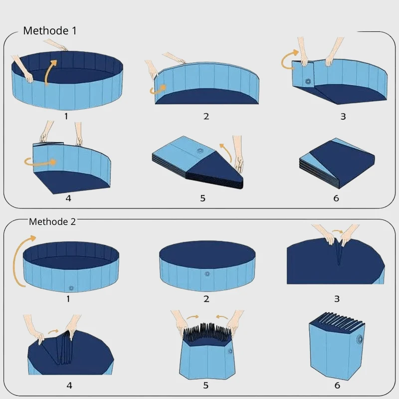 Piscine Pliable Chien XXL 80-100cm Résistante