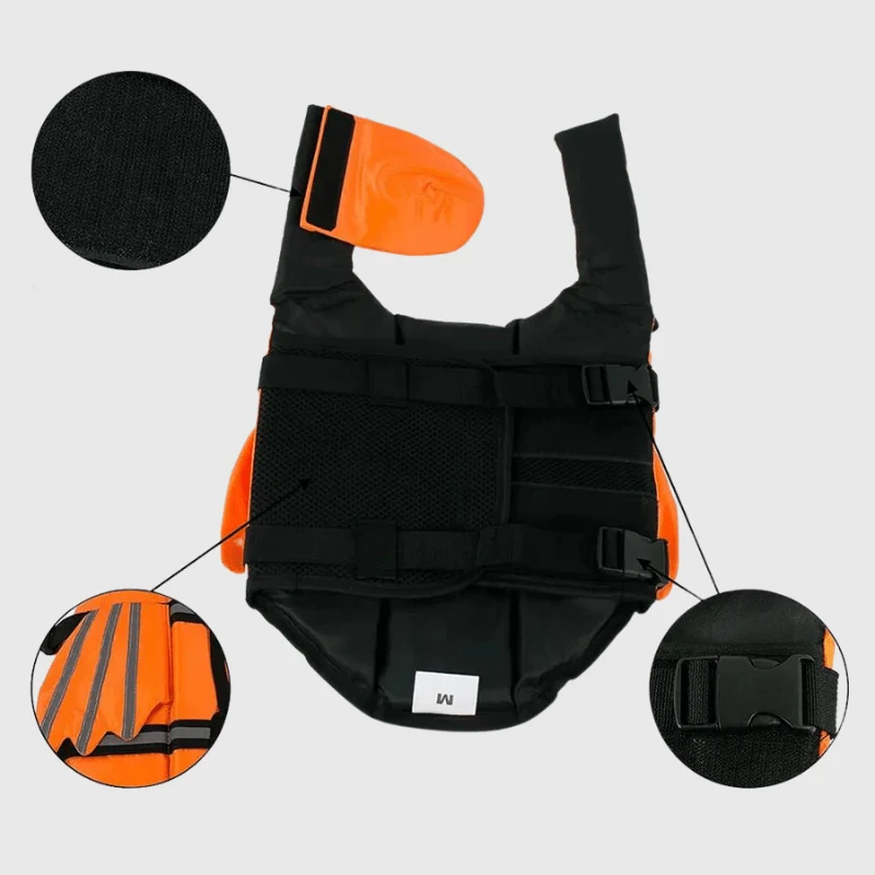 Gilet Sauvetage Chien Design Rose Ajustable