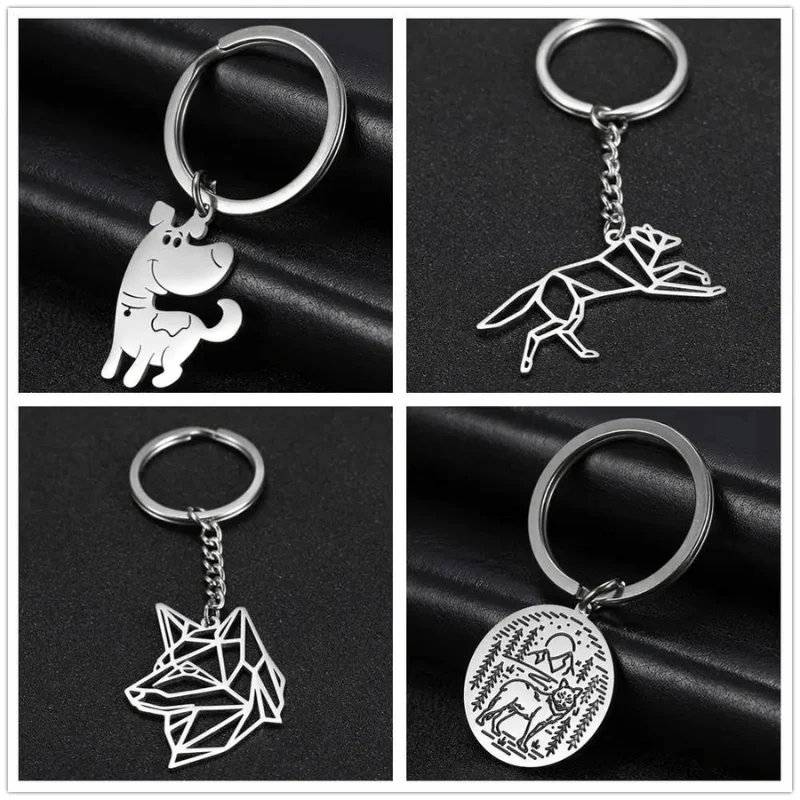 Porte-Clé Métal Design Chien 6 Modèles