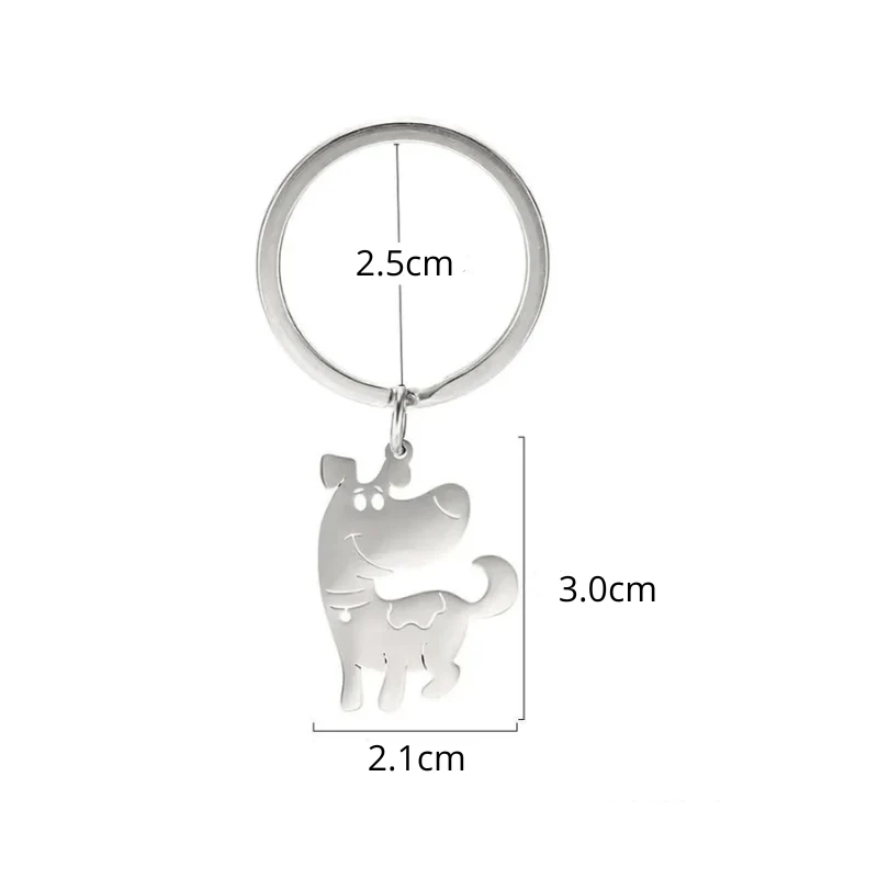 Porte-Clé Métal Design Chien 6 Modèles