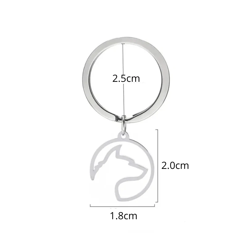 Porte-Clé Métal Design Chien 6 Modèles