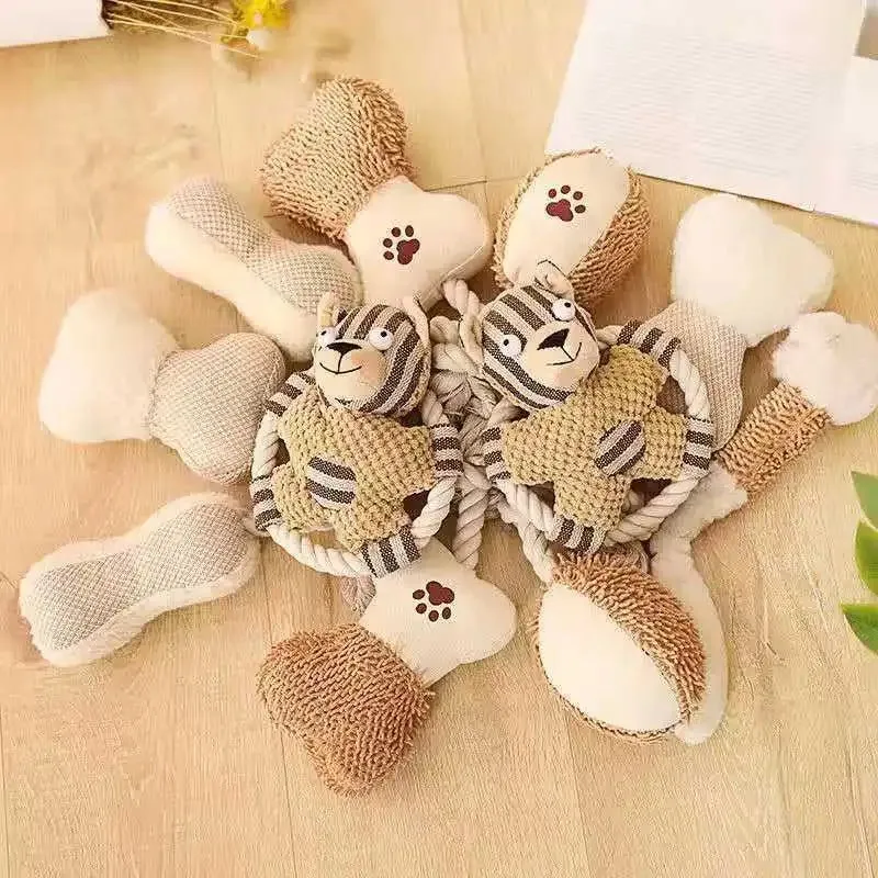 Jouet Corde Coton Chiot Mâcheur 5 Formes