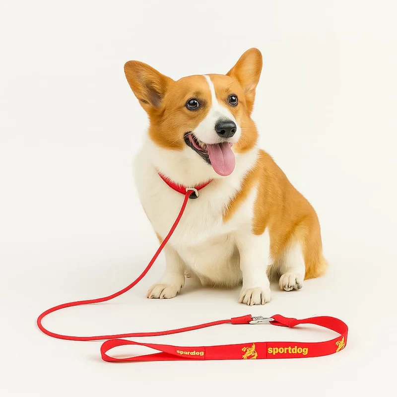 Laisse Lasso Éducative Chien 1.5m Rouge ou Noire