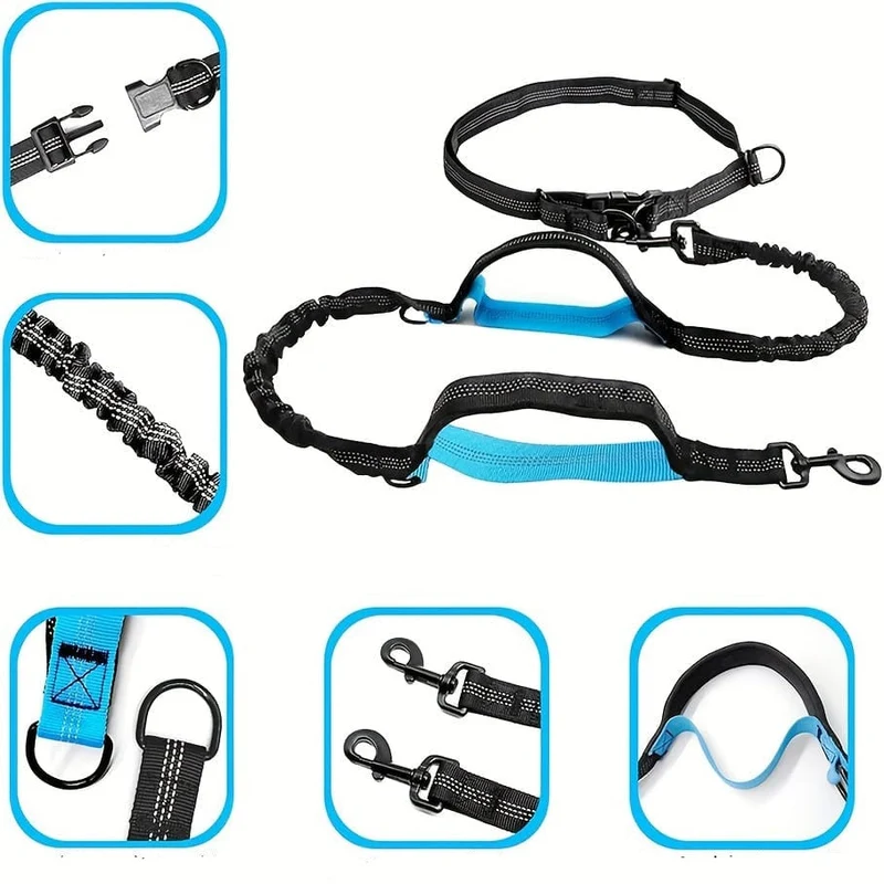 Laisse Mains Libres Ceinture Élastique Canicross