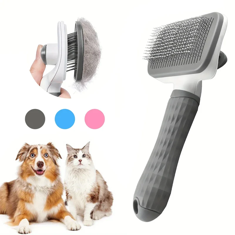 Brosse Auto-Nettoyante Gros Chien Démêlante