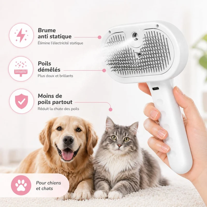 Brosse Vapeur Toilettage Gros Chien