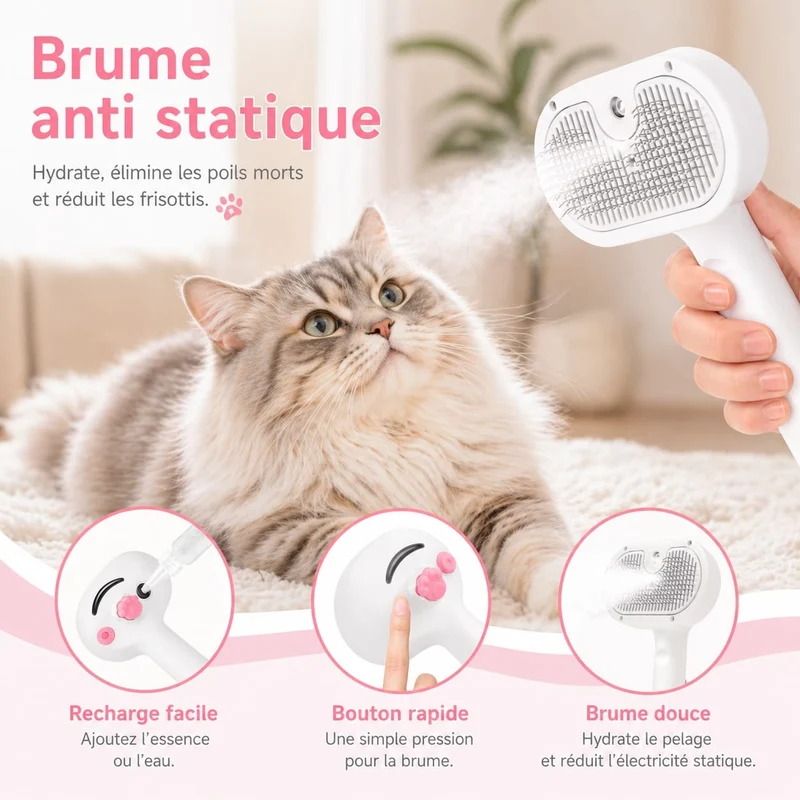 Brosse Vapeur Toilettage Gros Chien