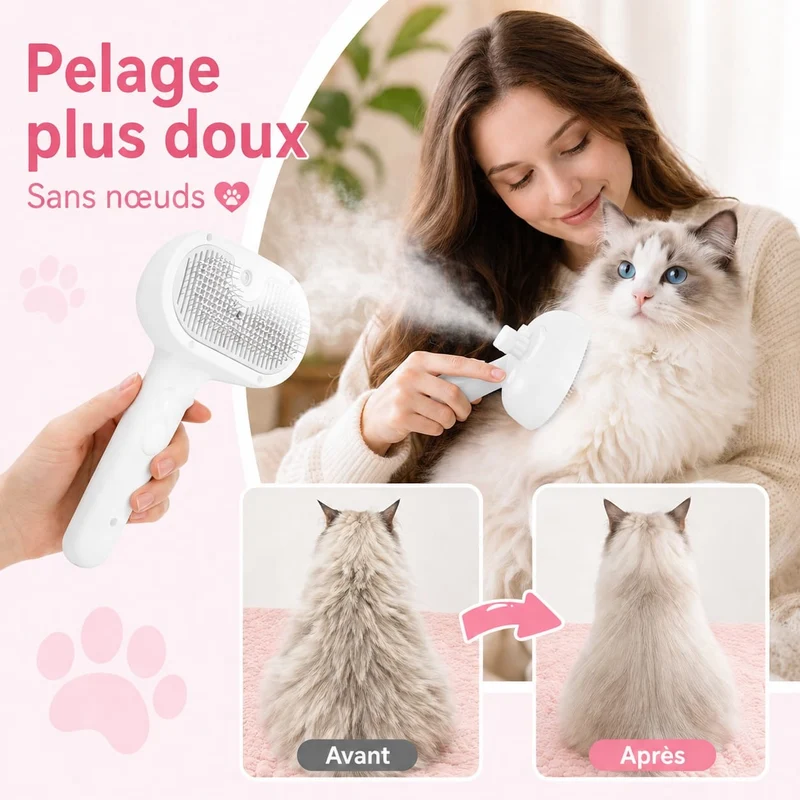 Brosse Vapeur Toilettage Gros Chien