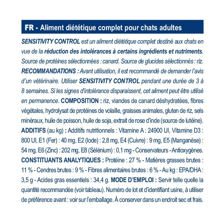 Royal Canin Veterinary Sensitivity Control - croquettes chat