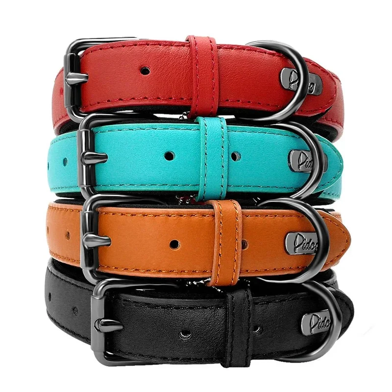 Collier Cuir Véritable Réglable Gros Chien