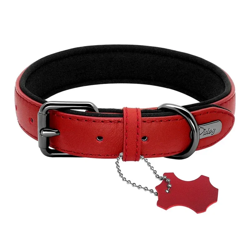 Collier Cuir Véritable Réglable Gros Chien