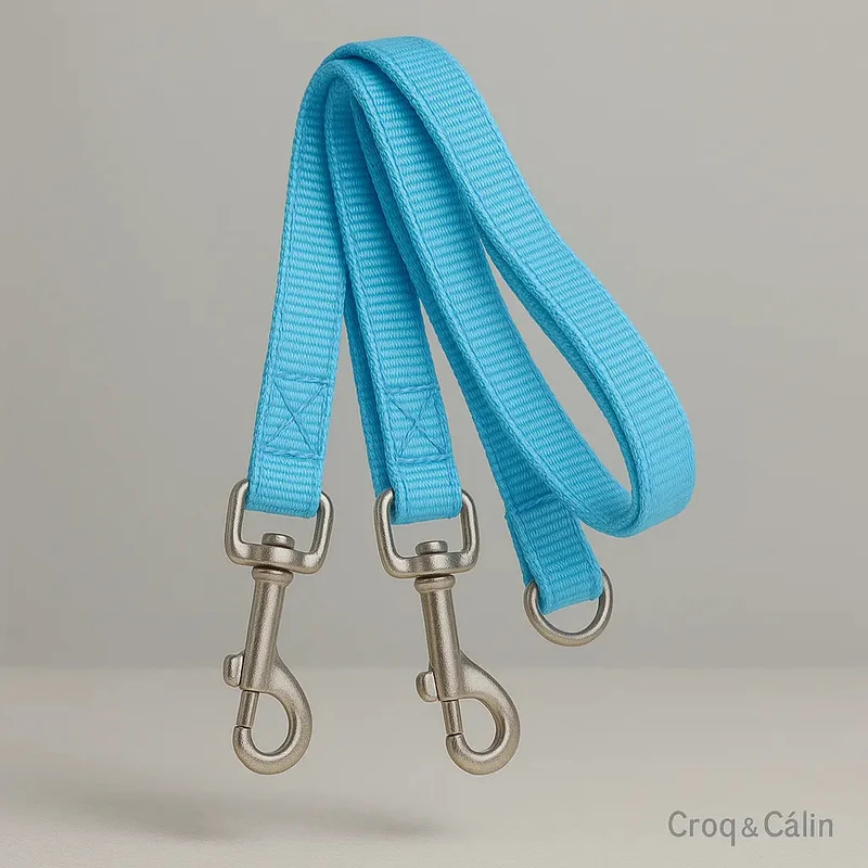 Coupleur Laisse Double Nylon Renforcé Chien