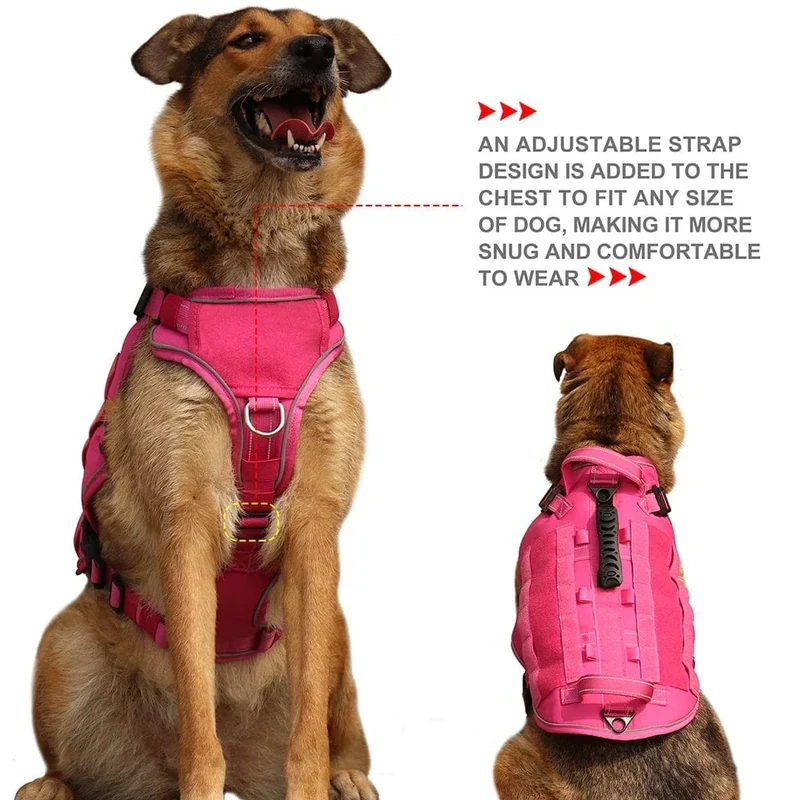 Harnais Anti-Traction Kaki Rose Chien