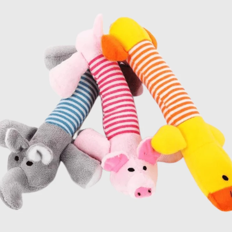 Peluche Longue Chien 25cm Éléphant Canard