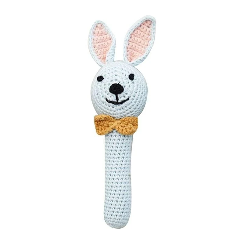 Hochet Coton Tricoté Jouet Doux Chien