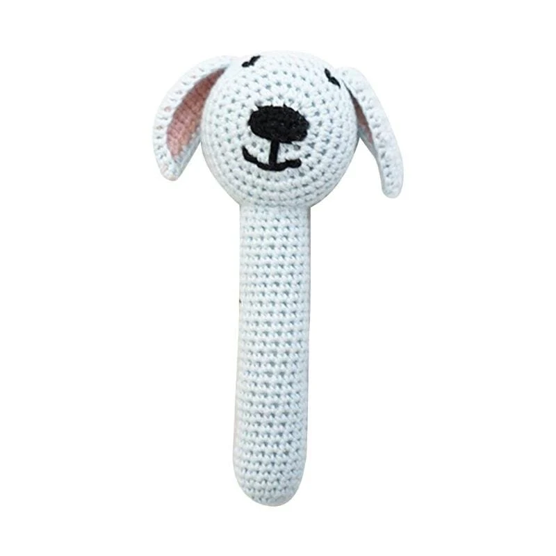 Hochet Coton Tricoté Jouet Doux Chien
