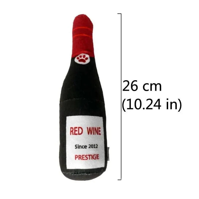 Jouet Bouteille Champagne Peluche Gros Chien
