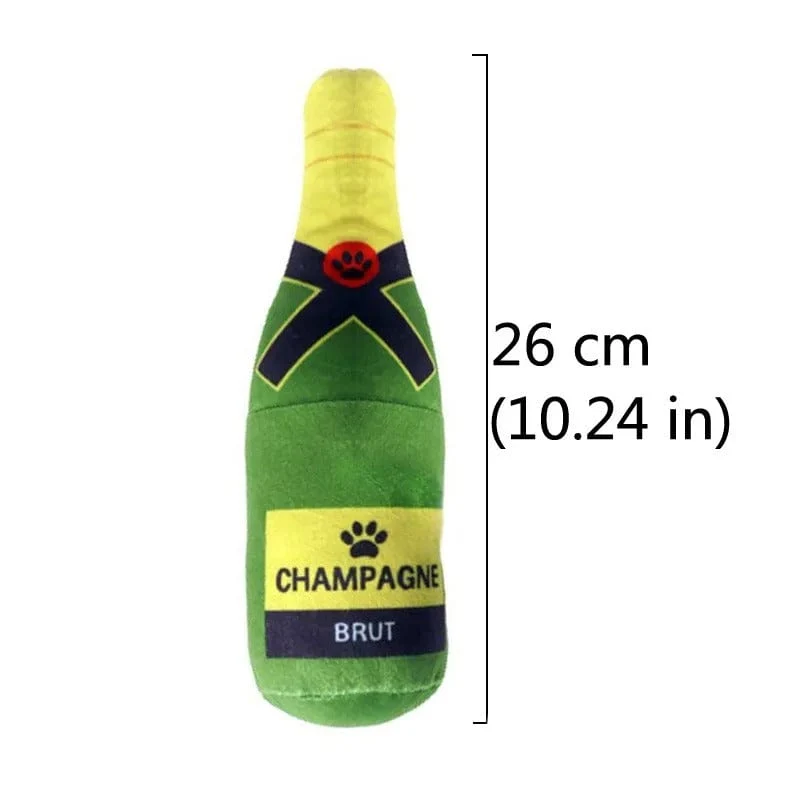 Jouet Bouteille Champagne Peluche Gros Chien