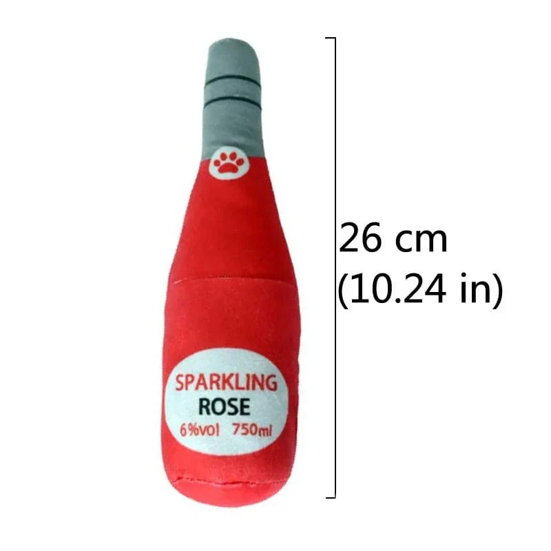 Jouet Bouteille Champagne Peluche Gros Chien