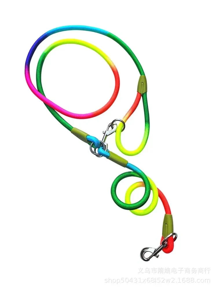 Laisse Réfléchissante Nylon Chien Mains Libres 240cm