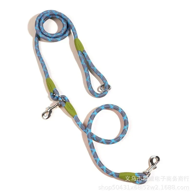 Laisse Réfléchissante Nylon Chien Mains Libres 240cm